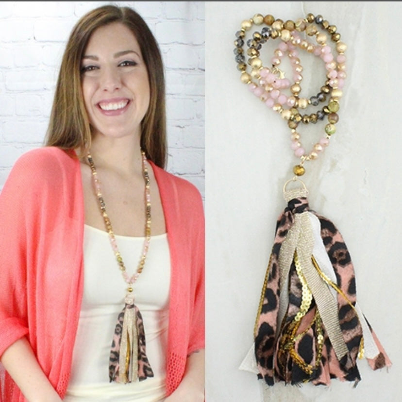 Rose Gold Tassel Necklace