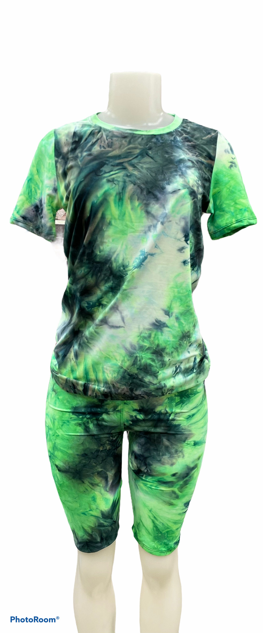 Tie Dye Biker Shirt Set