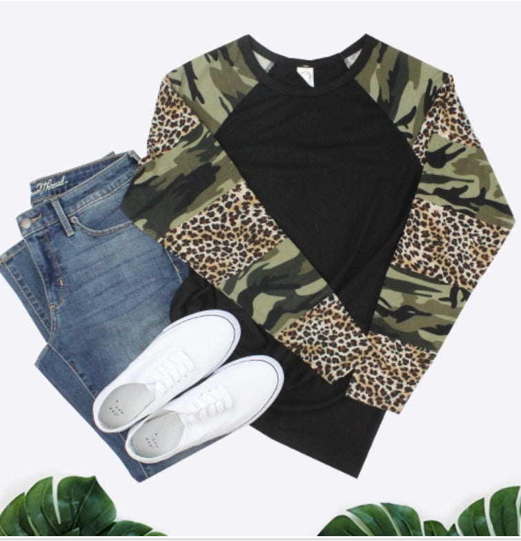 Camo Leopard Plus Size Shirt