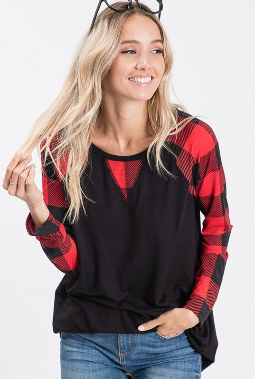 Buffalo Plaid Raglan